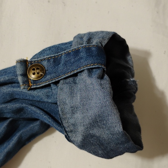 SALE! Pink & Violet Denim Top Dress Sz.3T Like New Worn 1X (A-76) - Picture 6 of 10